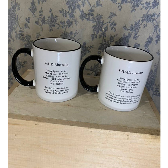 Pair of WW2 Fighter Plane Mugs - Picture 3 of 6